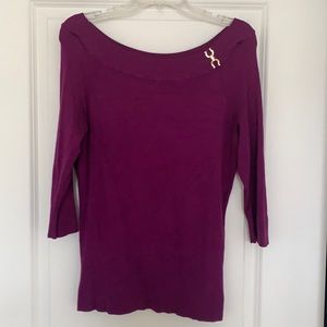 White House Black Market Sweater with Buckle Accent